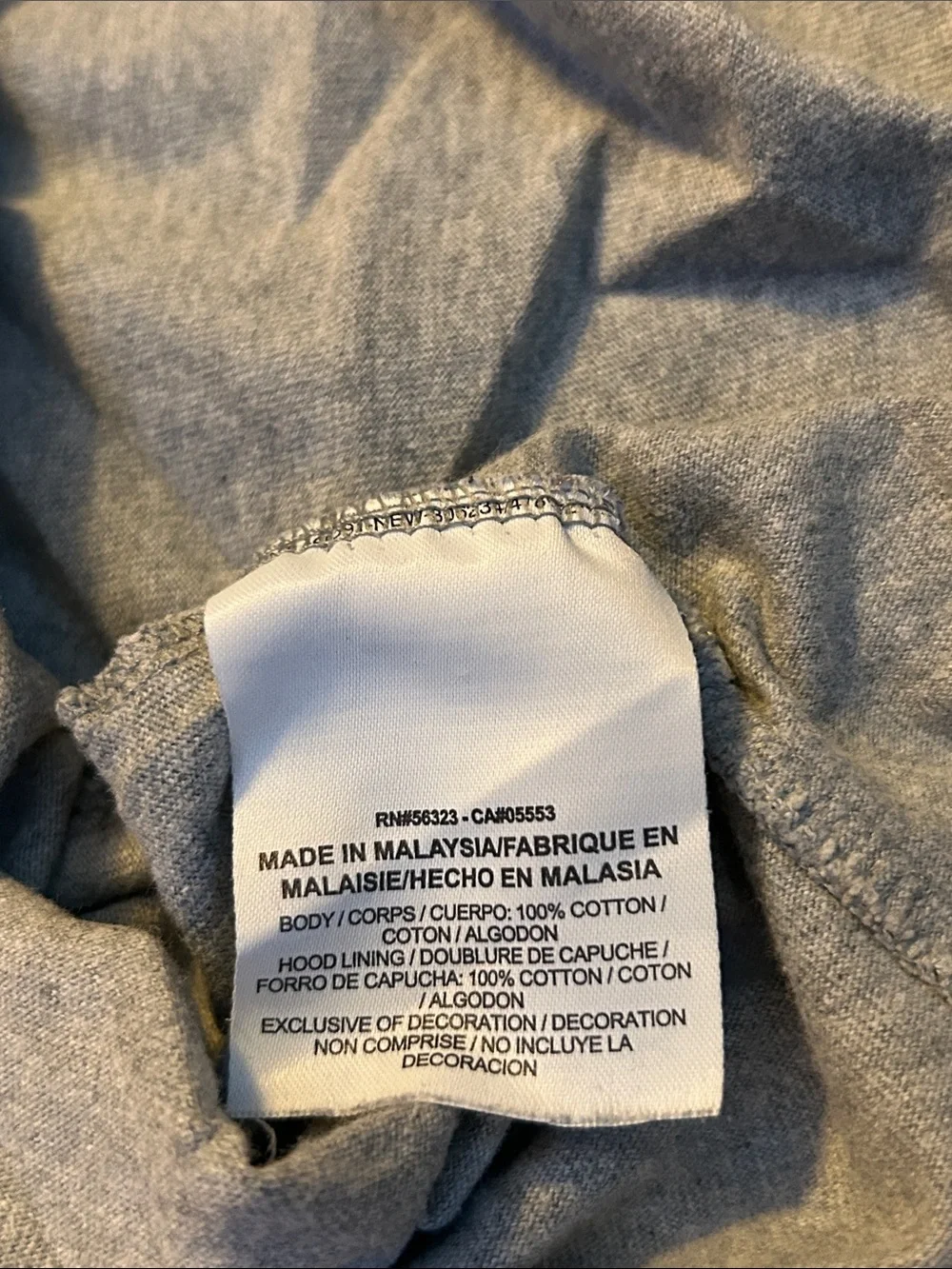 Nike Light Gray Drawstring Pullover Hoodie with White Swoosh Youth large